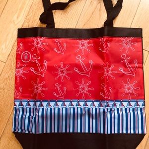 Cute beach tote or canvas reusable shopping bag